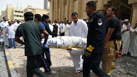 escena del atentado en Kuwait